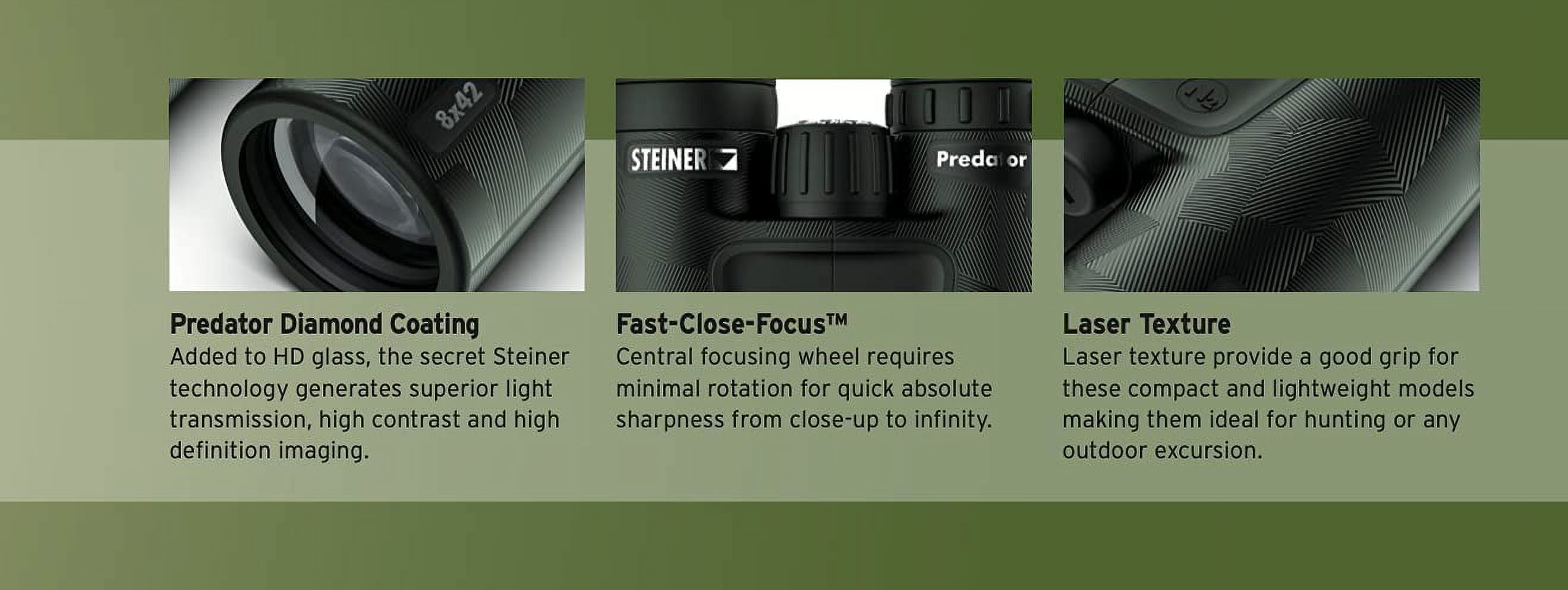 Steiner 10x42 Predator Laser Rangefinder (LRF) Binocular