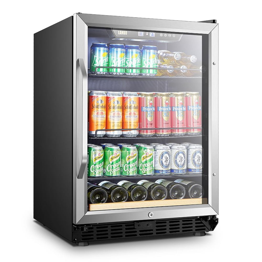 Lanbo Compact 34" Built In 6 Bottle/110 Can Wine and