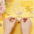 thumbnail image 3 of DIY 16 Style Flower Wine Glass Charms Butterfly Bee Honeycomb Goblet Drink Markers Tags Glass Wine Identifiers for Cocktail Champagne Tasting Party Favors Decoration Supplies Gifts DIY, 3 of 9