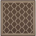 thumbnail image 1 of Safavieh Courtyard Chocolate Indoor Outdoor Rug - Square 6'7", 1 of 2