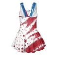 thumbnail image 5 of Tutolipy Star Stripes Girls’ Swimwear One Piece, Cross Shoulder Strap Design Bathing Suit, Comes with Lining for Beach, Size 8-9 Years, 5 of 8