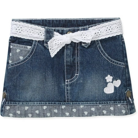 Healthtex Baby Girls' Belted Heart Denim