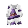 thumbnail image 5 of IMENGL Women's Long Sleeve Tops Loose Halloween Print Lightweight Blouses Art Print V Neck Casual Basic Long Sleeve Shirt for Women,M-XXL, 5 of 6