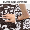 thumbnail image 4 of Bathroom Rugs, Yamaziot Bathroom Rugs Sets 3, Non Slip Absorbent Microfiber Shaggy Ultra Soft Bath Rug Mat Runner with U Shaped Contour Toilet Mat, Brown, 4 of 7