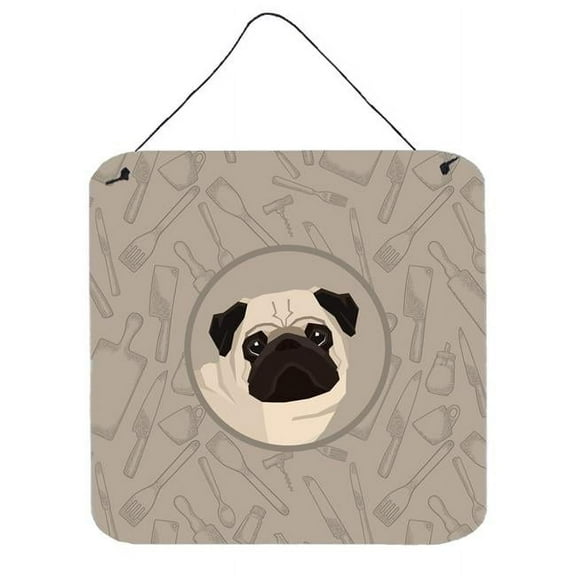 Pug In the Kitchen Wall or Door Hanging Prints CK2204DS66