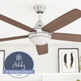 thumbnail image 4 of Prominence Home Ashby 52'' Chrome Contemporary Tri Mount Indoor Ceiling Fan, 4 of 7