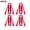 Red C1, variant on Universal Car Door Lock Stabilizers, Silicone Shock Absorbing Buffers for Noise Reduction, 4 Pieces, 4 cm x 1.6 cm x 0.9 cm