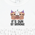 thumbnail image 4 of Inktastic Twins 1st Birthday Sloth Boy Girl 1 Year Old Girls Baby Dress, 4 of 5