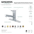 thumbnail image 4 of Kingston Brass LS8403DL Single-Handle 1-Hole Deck Mount Pull-Out Sprayer Kitchen Faucet in Brushed Brass, 4 of 5