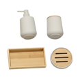 thumbnail image 4 of Juego de Accesorios de Baño Soledad 4 Piezas Dispensador de Loción Jabón Beige, 4 of 10