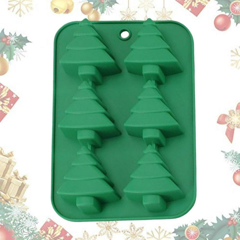 Christmas Silicone Baking Molds  6-Cavity Reusable Ice Candy Tray