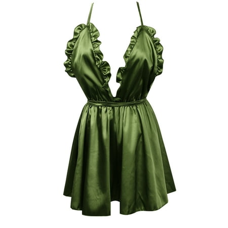 

Felcia Fashion Women Sleepwear Spaghetti Straps V-Neck Playsuit Backless Nightdress