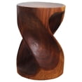 thumbnail image 2 of Strata Furniture 20x14" Round Traditional Wood Twist Stool in Walnut, 2 of 6