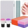 thumbnail image 2 of 22Pcs Manicure Tools Kit with 4 Nail Buffer Block 14 Straight Rubbing Strips 2 Polishing Strips 2 Mushroom Brush Professional Nail Manicure Set Portable Fingernail Files for for Nail Care, 2 of 11