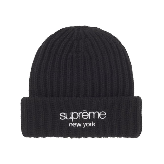 Supreme Chunky Rib Classic Logo Beanie, from StockX