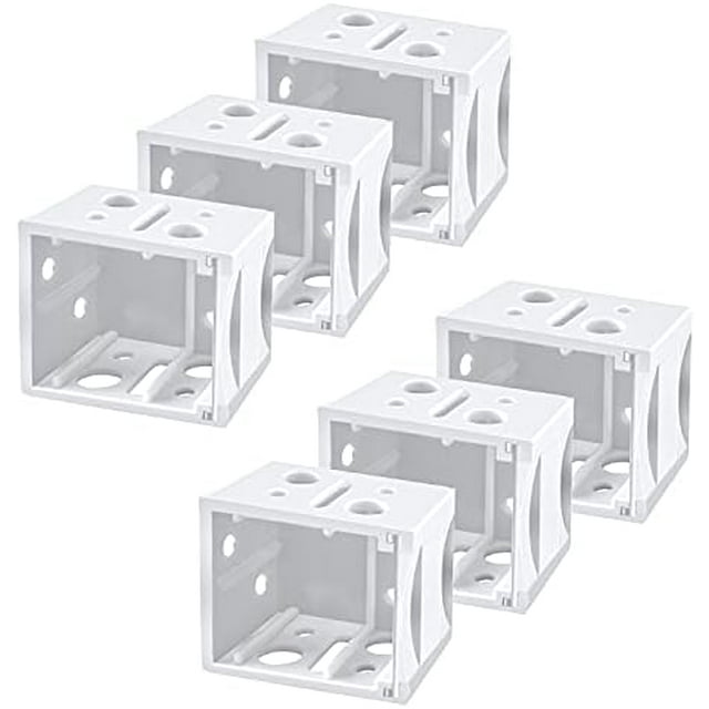 Queilt 6 Pack 1 Inch Blind Brackets Vertical Blind Brackets Plastic Window Blinds Headrail Brackets White Profile Box Vertical Blind Mounting Bracket Curtain Rod Brackets Curtain Brackets for Vertical