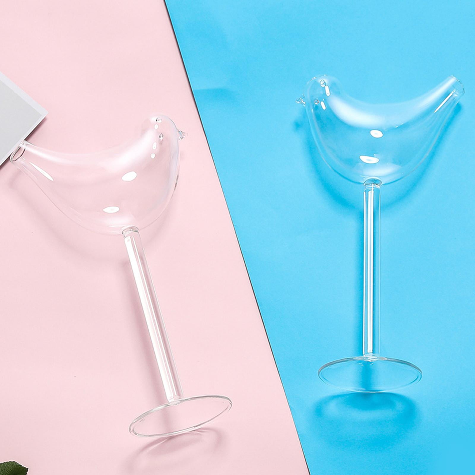 Flutes Bird Shaped Cocktail Glass Transparent Champagne s Drinking Goblet  Glasses Beverage Cups