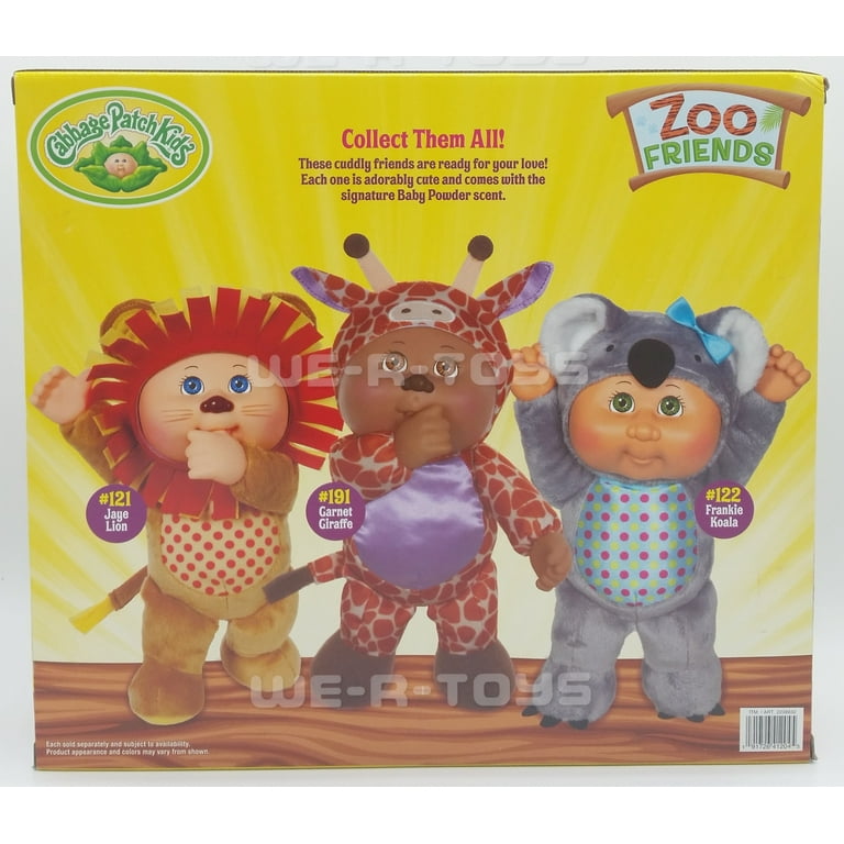 Free Shipping Cabbage Patch Kids Cuties Zoo Friends Plush 3 Pack Jaye Garnet Frankie Walmart
