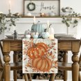 thumbnail image 2 of Sm:)e Polka Dot Orange Pumpkin Fall Table Runner 13x36 Inch,Thanksgiving Home Kitchen Dining Decorations, 2 of 7