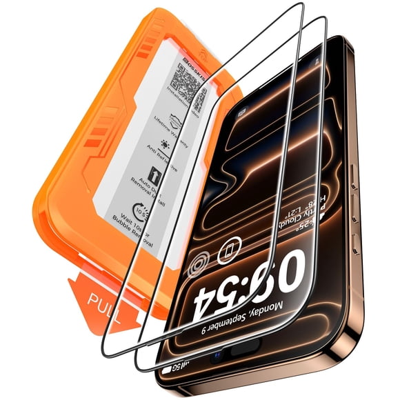 Protector de pantalla BossKiss para iPhone 17 Pro Max de 6,9" 9H+ - 2 unidades