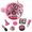 Marinette, variant on Miraculous Ladybug Kids Makeup Set - 10 Piece Bag with Nail Polish, Hair Chalk, Stickers & More - Safe, Non-Toxic Pretend Play Cosmetics - Marinette Themed Makeup Kit for Children