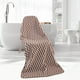 thumbnail image 3 of Toalla de Baño Grande de Terciopelo de 70 X 140 Cm, Gruesa, Suave y Absorbente, de Poliéster, para Hombre y Mujer | Diseño de Cuadros Azules y Blancos | Toalla de Playa, Toalla de Secado Rápido, para, 3 of 6