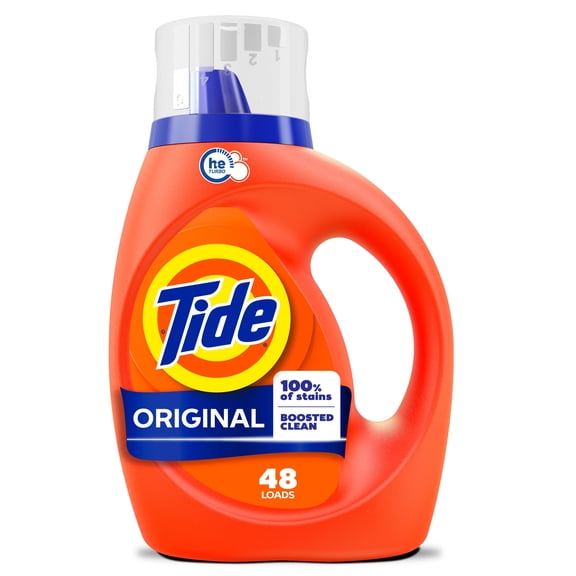 Tide Liquid Laundry Detergent, Original Scent, 48 Loads, 1.77 L, Boosted Clean even in cold water, laundry soap, concentrated liquid detergent