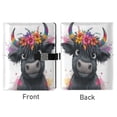 thumbnail image 2 of Leather Notebook with Pen Holder Writing Notepad Includes 100 Pages Lined Journal Cute Black Cow, 2 of 6