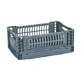 thumbnail image 4 of Cesta de almacenamiento Zulema fácil de transportar para exhibición doméstica en el exterior Gris, 4 of 8
