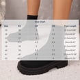 thumbnail image 3 of hopeusnice Round Toe Knit Ankle Boots Women Breathable Chunky Boots for Street Style Black 42, 3 of 8