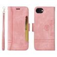 thumbnail image 2 of Dteck for iPhone SE 2022 / iPhone SE 2020 / iPhone 8 / iPhone 7  (4.7 inch) Wallet Phone Case with Wrist Strap,Premium PU Leather Magnetic ID Credit Card Holder Slots Flip Stand Phone Cover,Pink, 2 of 15