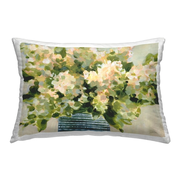 Stupell Industries Dotted Hydrangeas Vase Decorative Printed Throw Pillow Design by Katrina Pete.