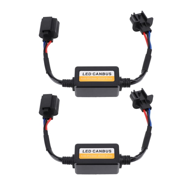 Decodificadores Canbus De Faros LED, DC 9 A 16 V Kit De Resistencia De Luz LED Plug And Play Resistente A La Intemperie Cobre De PVC Antiparpadeo Para Modelos De Faros H13