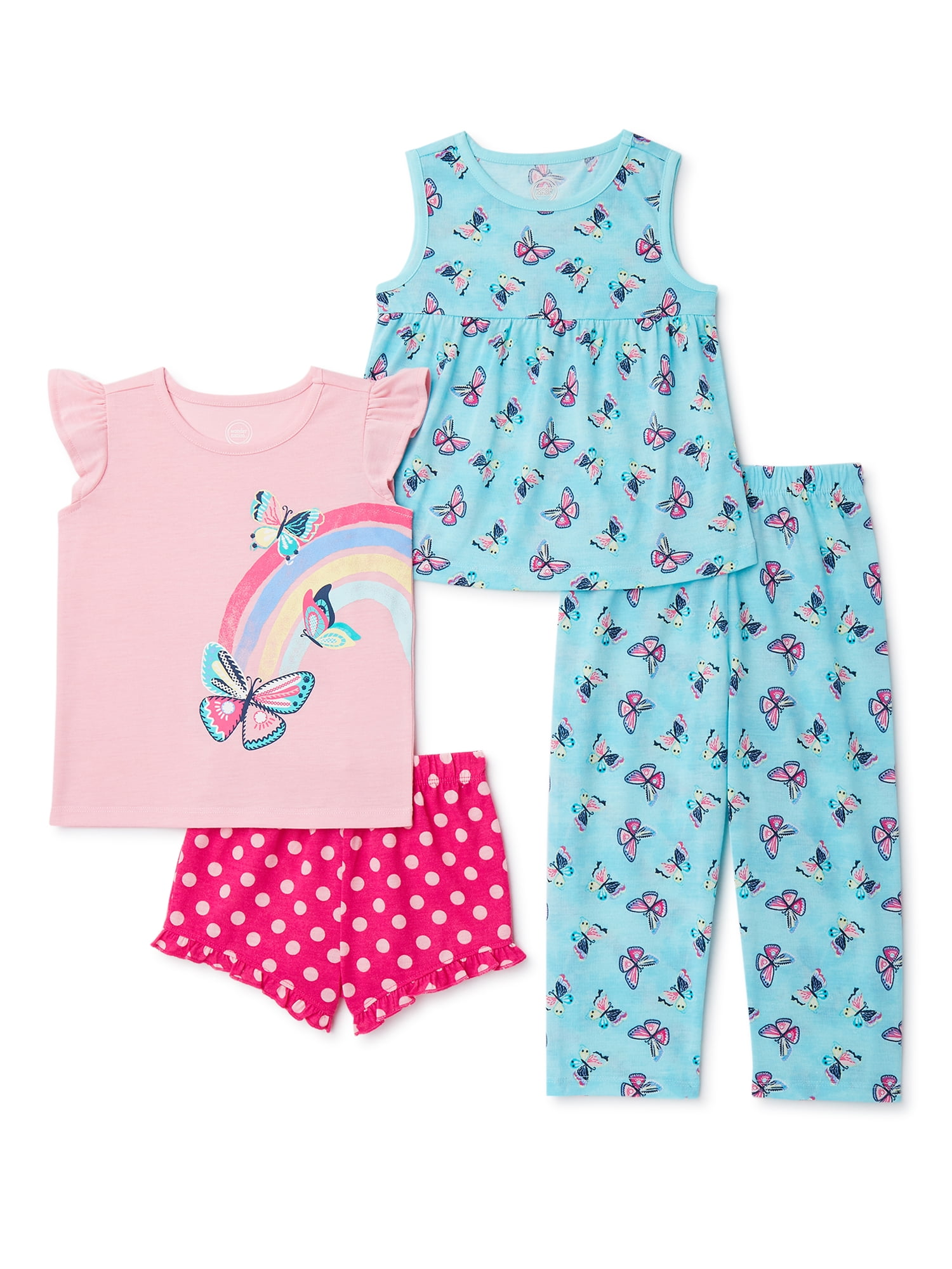 Fashion New Carter's Girls Mermaid Unicorn Pajama Set Shorts Pink Toddler  PA9065564