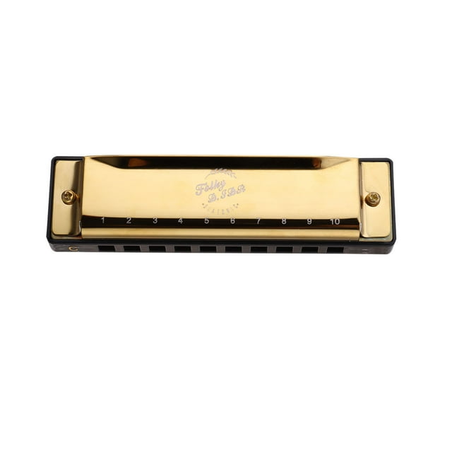 Harmonica Doré pour Jouer de la Musique Instrument Professionnel pour Étudiants Débutants avec Acier Inoxydable