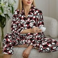 thumbnail image 4 of Goofa French Bulldog1 Printed Women’s 2 Piece Pajama Set Super,Pajamas Women's Long Sleeve Sleepwear Soft Button Down Loungewear Pjs Lounge Set Nightwear-X-Large, 4 of 9