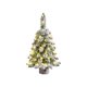 thumbnail image 2 of Árbol de Navidad blanco con luces LED integradas | Decoración navideña con temática de nieve para escritorio y hogar | 3 tamaños disponibles, 2 of 5