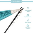 thumbnail image 3 of Classic Outdoor Cotton Hammock with 9 ft Steel Stand 450 lbs Capacity Blue, 3 of 7