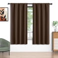 thumbnail image 1 of Cortinas Blackout Marrones 52x72 Pulgadas, Juego de 2 Cortinas con Bolsillo para Barra, Aisladas Térmicamente, Decoración Sólida para el Hogar, Cortinas para Sala de Estar y Recámara, Privacidad Aseg, 1 of 7