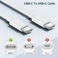 thumbnail image 2 of 10 Pack Afflux USB-C to USB-C PD Fast Charger OEM Charging Cable Compatible with iPhone 16 /15 Pro Max Plus / Samsung Galaxy S25 S24 S23 S22 Ultra / iPad Pro / Universal for all Type-C (3ft, White), 2 of 5