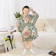 thumbnail image 6 of Wearable Blanket with Sleeves and Pocket Oversized Hooded Sweatshirt 3-14 YR Daisies and Lilies M, 6 of 7