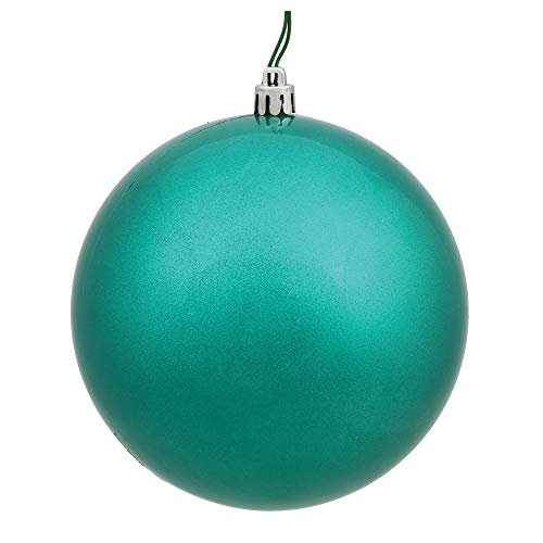Vickerman Ornement Boule Pailletée Teal 12 Pouces