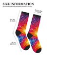 thumbnail image 3 of Women's Men's Autism Awareness Puzzle Flag Colorful Novelty Pattern Crew Athletic Socks, 3 of 7