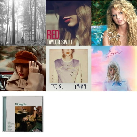 Folklore (Edited) & Red & Taylor Swift & Red (Taylor's Version) (Edited) (2CD) & 1989 & Lover (Deluxe) (Version 2) & Midnights (X) (Jade Green CD)