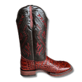 thumbnail image 2 of GadwallAR Men's Exotic Pattern Western Cowboy Square Toe Boots in Leather-Alex Series Pull-on in Caiman & Python Styling bota de vaquero para hombre Tall Neck Wine 12.5 Medium, 2 of 5