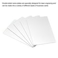 thumbnail image 4 of Uxcell 0.8mm Metal Business Cards Blank Name Card Laser Engraving Anodized Aluminum, Silver Tone 5 Pack, 4 of 6