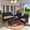 Beige-Black, variant on Junkai 4-Piece PE Rattan All-Weather Outdoor Conversation Sets with Loveseat and 2 Chairs, Gray/Beige