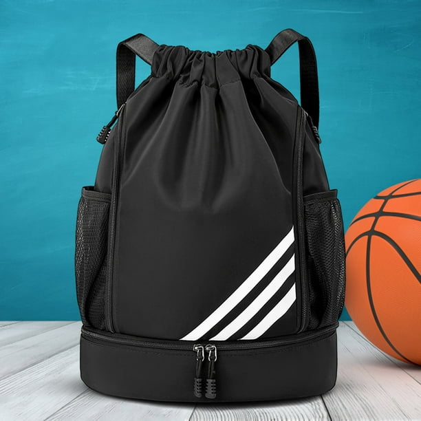 Mochila de gimnasio al aire libre con cordón Bolsillos múltiples Bolsa de almacenamiento de voleibol de fútbol FLhrweasw Nuevo