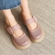 thumbnail image 4 of Sandalias de verano 2023 de alta gama para mujer, sandalias de punta redonda de piel de vaca auténtica, 4 of 5