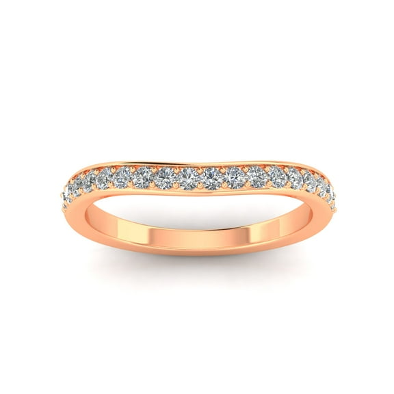3/8ctw Diamond Wedding Band in 10k Rose Gold